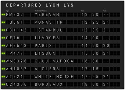 lyon airport departures