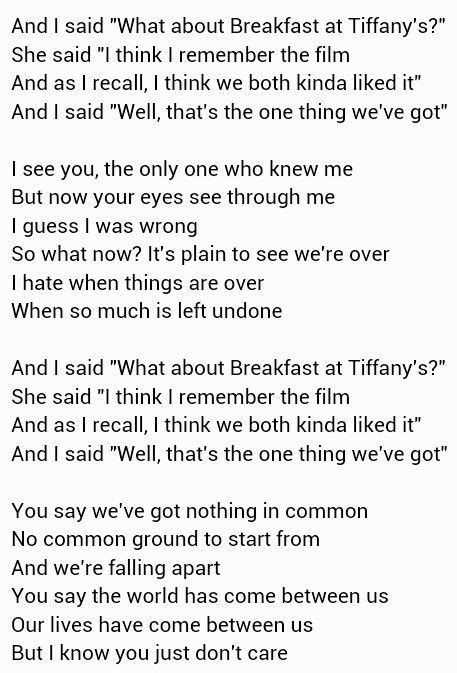 "Moon River lyrics by Audrey Hepburn Breakfast at Tiffany's
