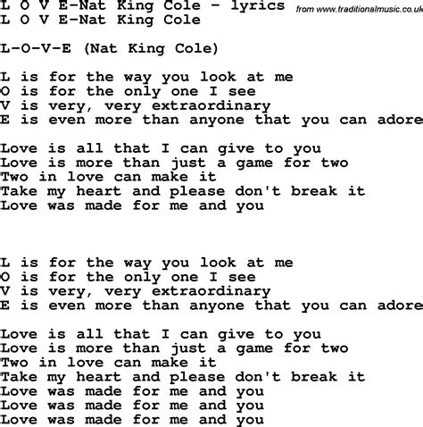 L-O-V-E By Nat King Cole: A Classic For All Time