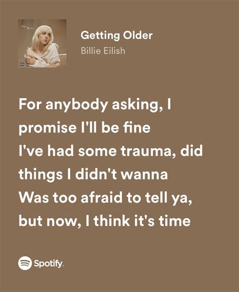 lyrics about getting older