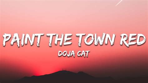 lyrics doja cat paint the town red