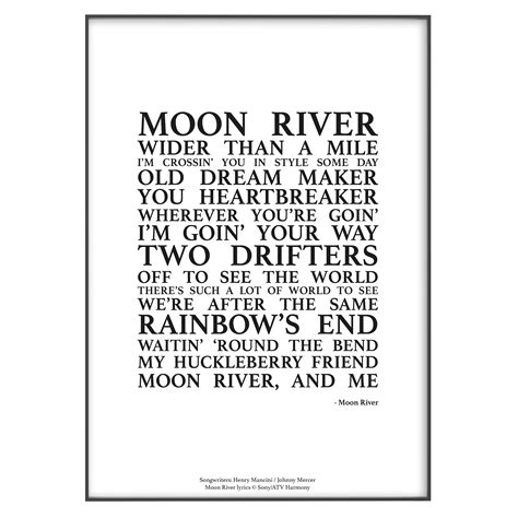 lyrics for moon river