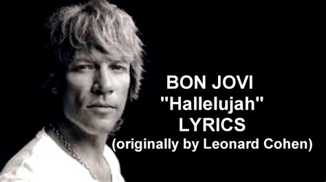 lyrics hallelujah bon jovi version