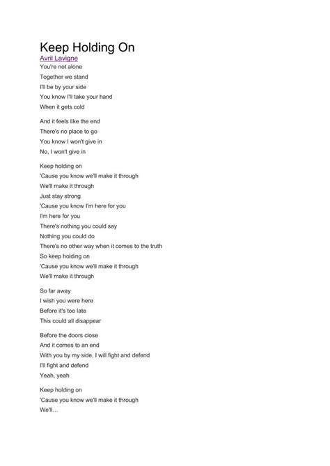 lyrics keep