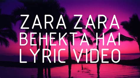 lyrics of zara zara