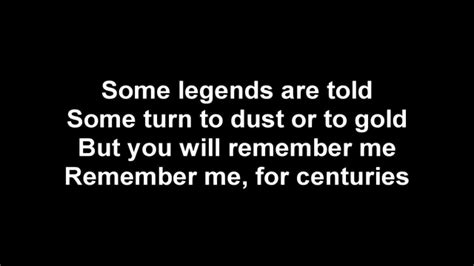 lyrics on the song centuries