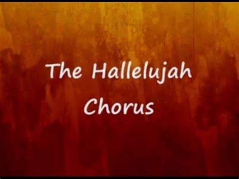 lyrics the hallelujah chorus