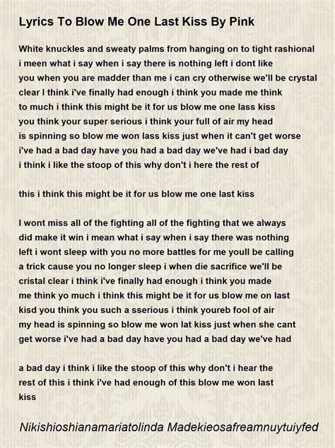 Blow Lyrics YouTube