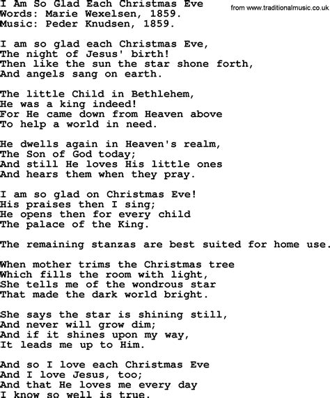 lyrics to christmas eve