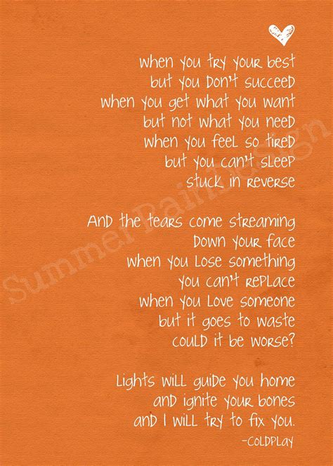 lyrics to coldplay songs