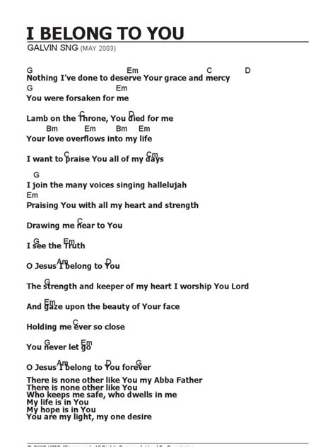 lyrics to i belong to you