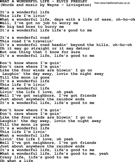 lyrics to it's a wonderful life world