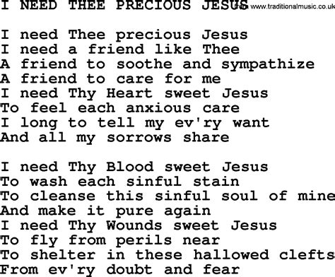 lyrics to jesus jesus precious jesus