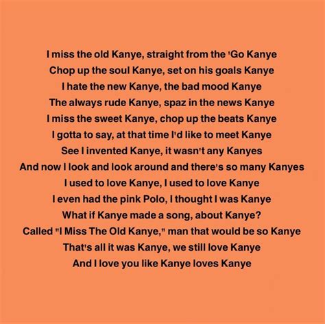 lyrics to kanye west