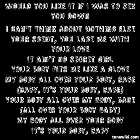 lyrics to my body