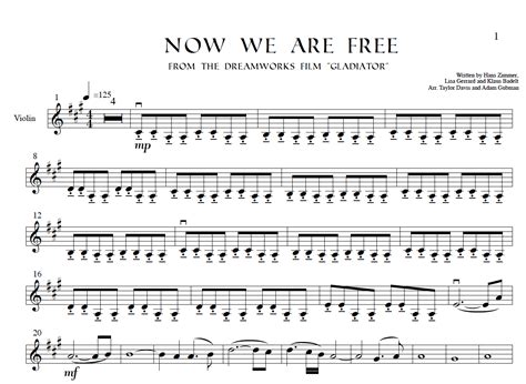 lyrics to now we are free from gladiator