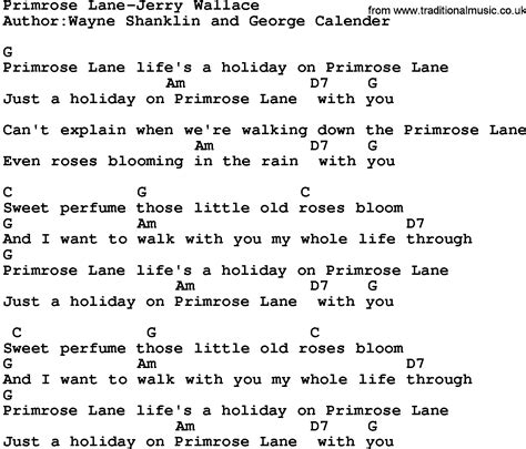 lyrics to primrose lane jerry wallace