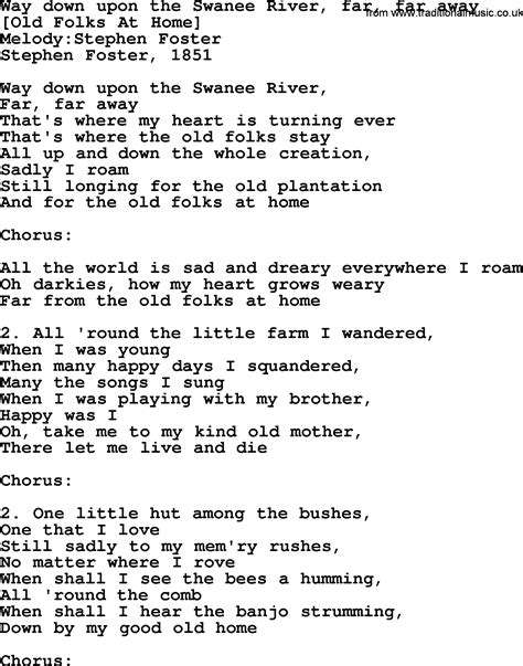 lyrics to swanee river song