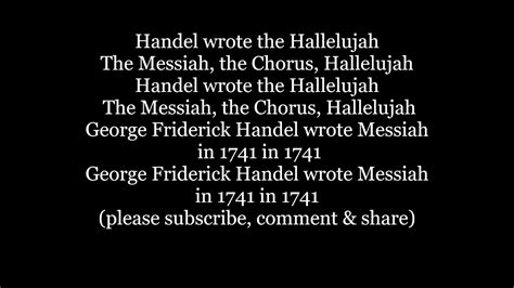 lyrics to the hallelujah chorus by handel