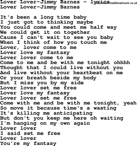 lyrics to the song lover