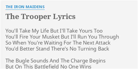 lyrics to the trooper