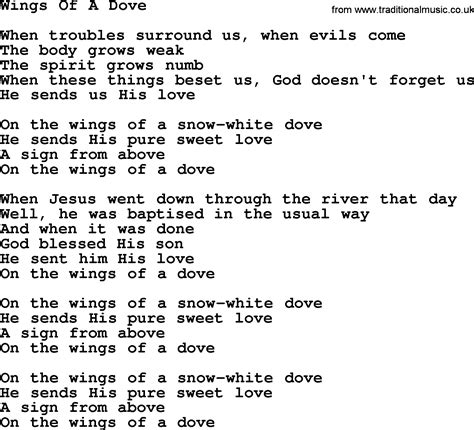 Country MusicOn The Wings Of A DoveFerlin Husky Lyrics and Chords