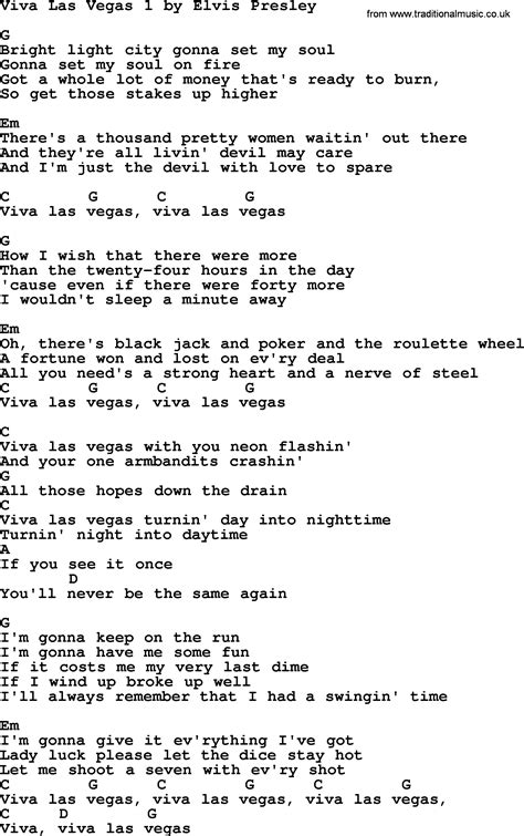 lyrics viva las vegas elvis presley