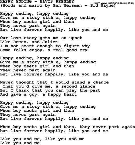 lyrics with happy ending