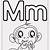 m is for monkey coloring page