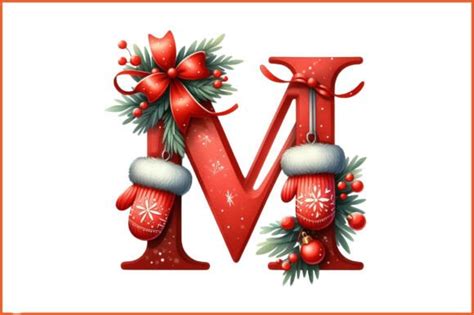 M Monogram Christmas Printable