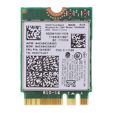 ASHATA NGFF M.2 WiFi Card, Dual Band for Intel 7260NGW an