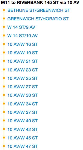 m11 bus time schedule
