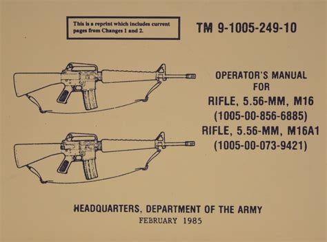 M16a1 Owners Manual