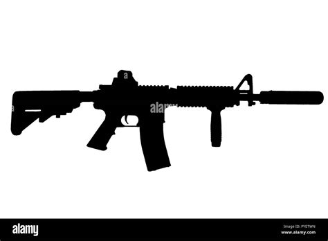 m4 rifle silhouette