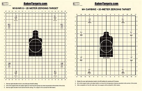 M4 Zero Targets Printable