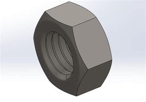 M8 Hex Nut Cad Model