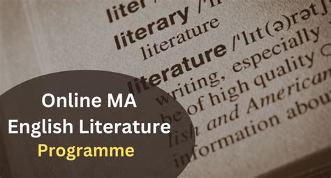 ma in english literature online course