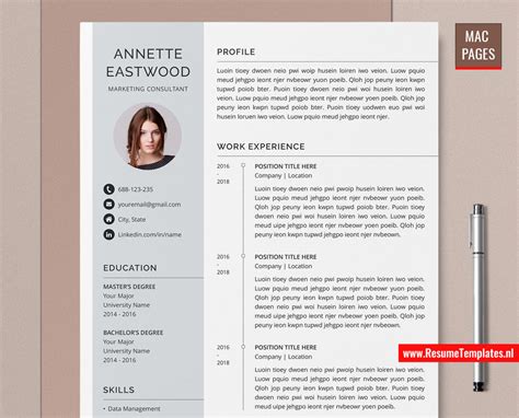 For Mac Pages Creative CV Template / Resume Template for Mac Pages