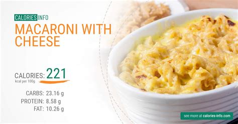 mac and cheese calories 100g