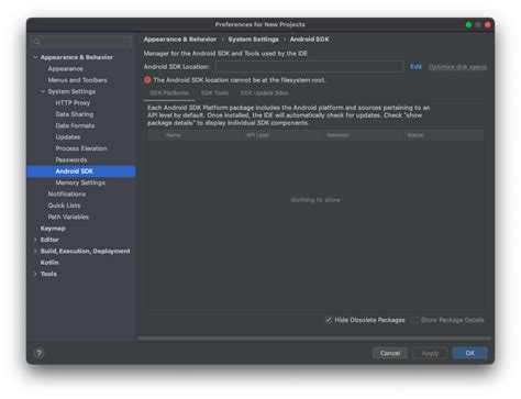 mac android sdk location
