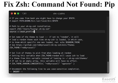 mac command not found pip