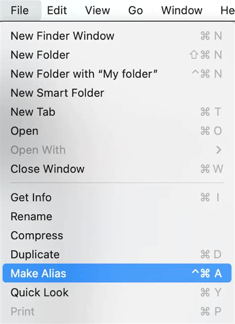Mac Create File Alias Command Line
