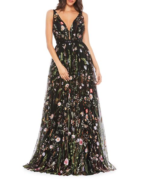 mac duggal floral gown