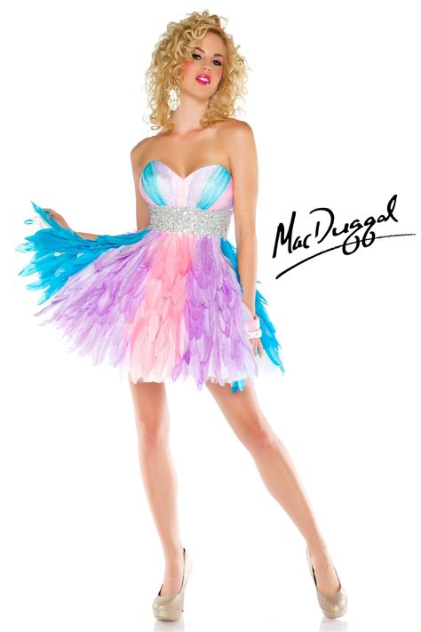 mac duggal multi color dress