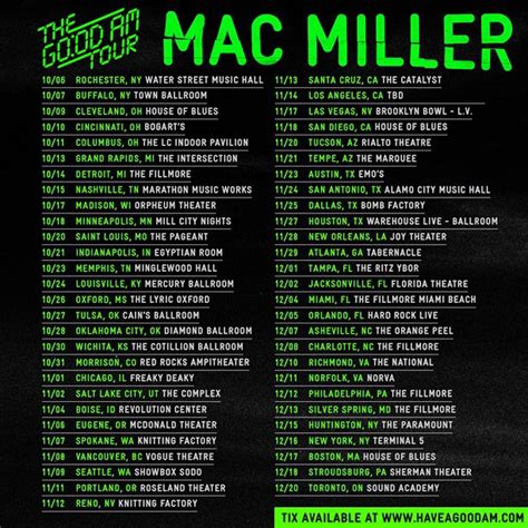 mac miller tour dates