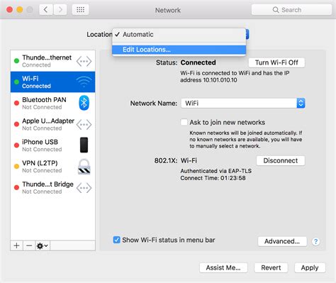Mac Network Preferences