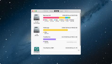 mac os disk space