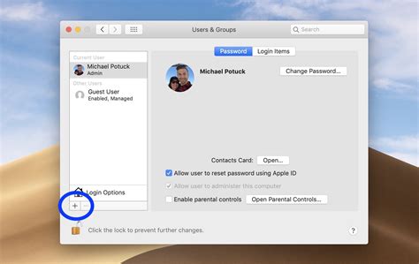 mac select user account