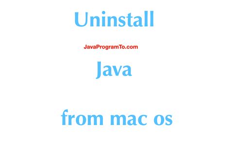 Mac OS Delete Java 9
