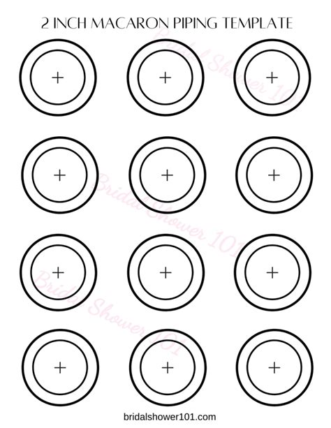Macaron Size Template Printable